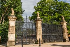The ornate gates of Hatfield House