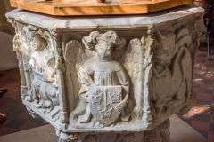 Haughley, St Mary Church, The richly carved font bowl