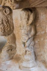 A woodwose carving on the 1th century church font