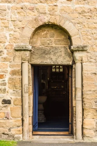 The 12th-century west doorway