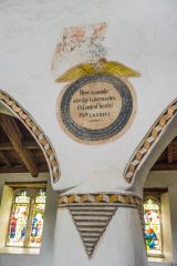 17th-century wall painting on the nave arcade
