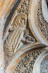 Figure in the founder's tomb spandrels