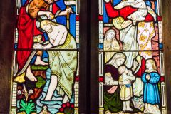 Victorian stained glass window, south chapel