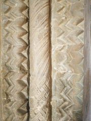 12th-century carving detail, chancel arch