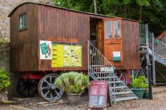 A re-used rail car at Heatherslaw Station