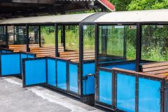 Carriages on the steam train