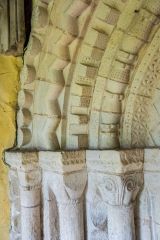 Carving detail on the Norman doorway