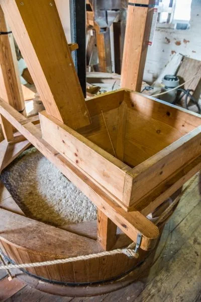 The grindstone grain hopper