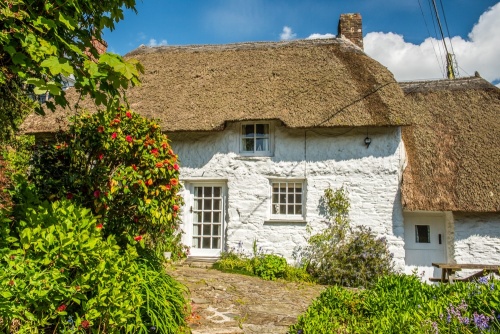 A pretty thatched cottage in Helford