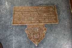 Sir Anthony Gaudy memorial brass, 1642