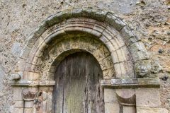 Te beautifully carved north doorway arch
