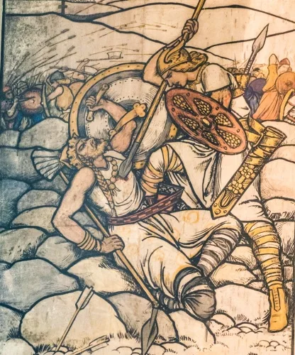 Battle of Heavenfield mural