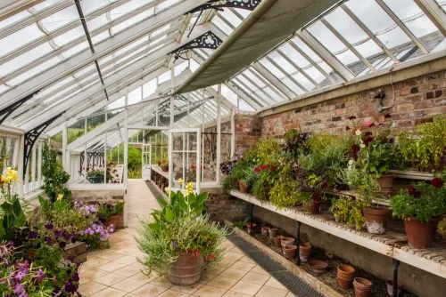 One of the restored Victorian glasshouses