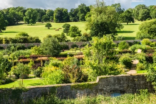 Helmsley Walled Garden from the ramparts of Helmsley Castle