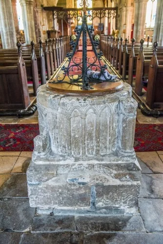 The 13th-century font