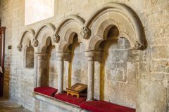 13th-century sedilia in the chancel