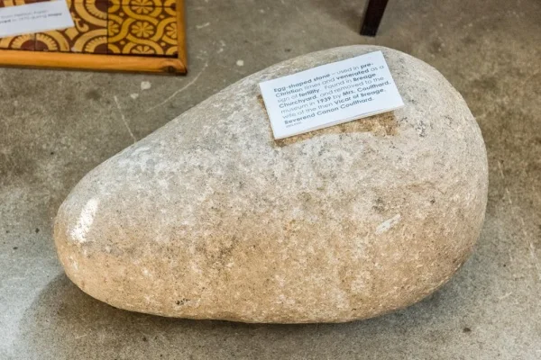 The pre-Christian egg-shaped stone
