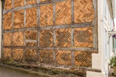 The timber-framed side of Greenfields, on High Street