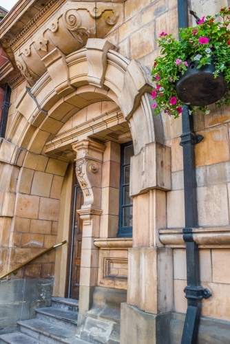 The main entrance