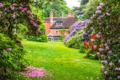 A view of the house from the west