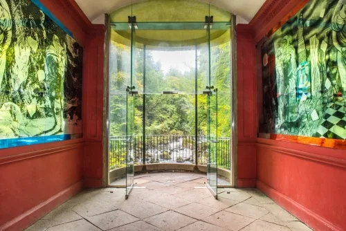 The restored interior of Ossian's Hall