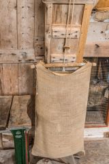 A grain sack ready for filling