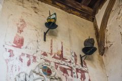 Heydon, St Peter & St Paul Church, Wall paintings of Salome dancing before King Herod