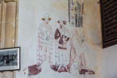 Heydon, St Peter & St Paul Church, Wall painting of the Magi bearing gifts