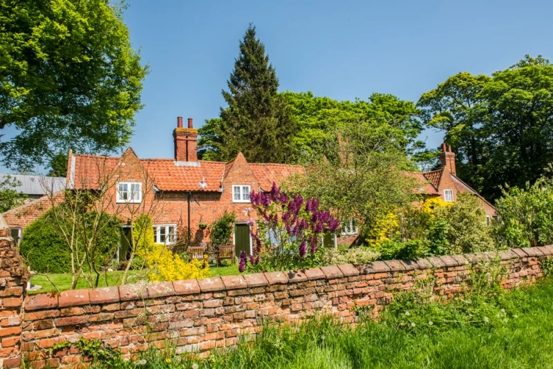 Pretty cottages on the wide village green
