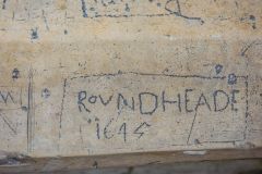 Civil War graffiti inside St Mary's church