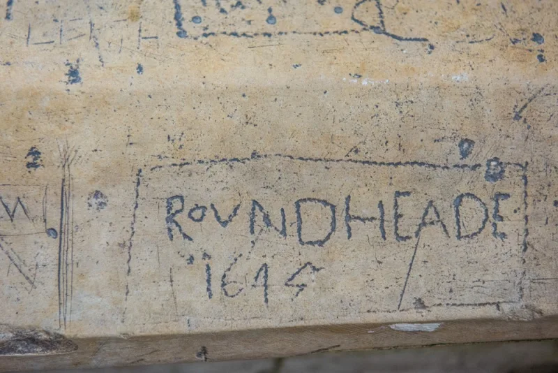 Civil War graffiti on the Wodehouse tomb