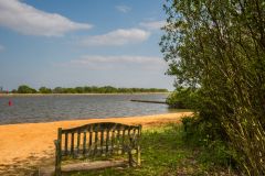 A quiet bench looks over Hickling Broad