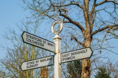 The old signpost on the green