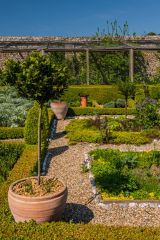 The formal moat-side gardens