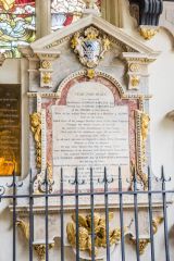 Hitchin, St Mary's Church, 1764 Edward Radcliffe memorial
