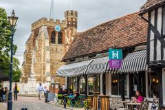 Hitchin, St Mary's Church, St Mary's from the market place