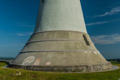 The splayed base of the monument