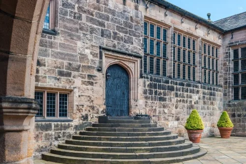 The inner courtyard at Hoghton Tower