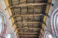 The timber roof, dating to the 12th century in parts