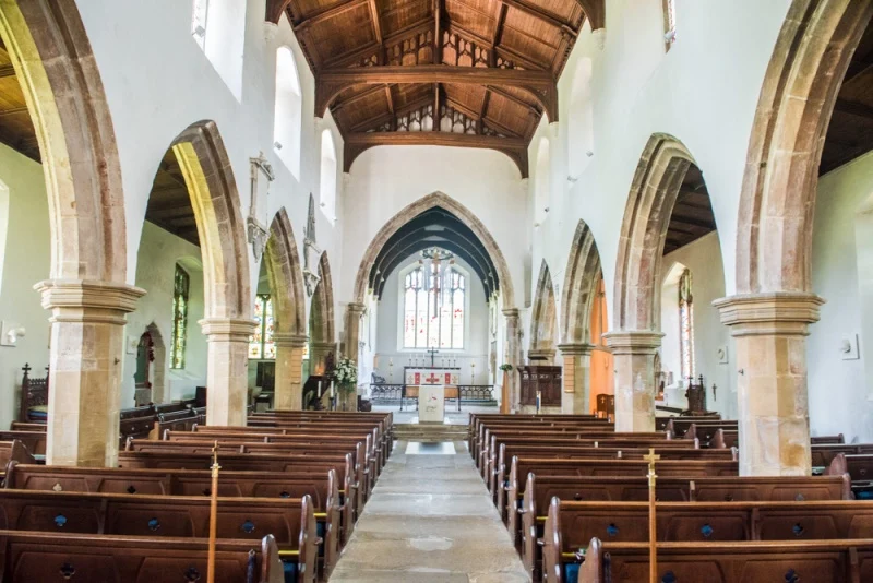 Looking east up the nave
