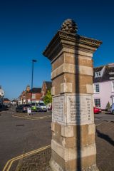 The historic milestone at the west end of High Street