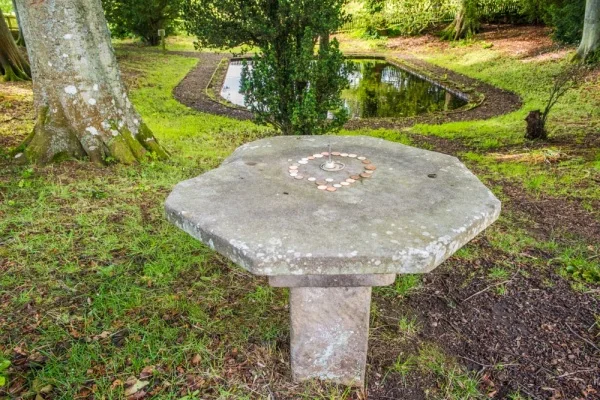 The Holy Stone altar overlooking the well pool