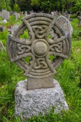 A Victorian gravestone in Celtic style