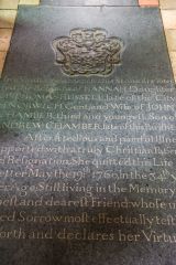 Honing, St Peter & St Paul, Grave slab of Hannah Chamber, d. 1760
