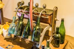 A traditional beer bottling machine