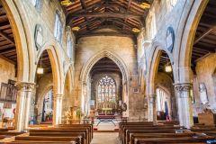 The church interior, looking east