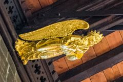 A gilded Victorian angel