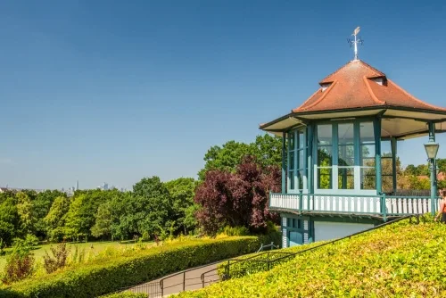 The restored Victorian bandstand