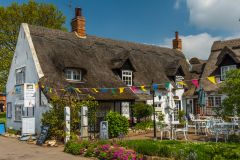 A thatched tea shop by the staithe
