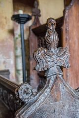 Another of the 15th century poppyhead bench ends
